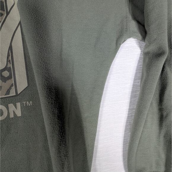 MTV Sweater Womens Large Green Cheetah Print Logo Long Sleeve - Picture 3 of 7